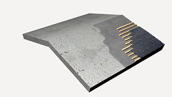 Pan formé par plancher en béton (non compris dans ce prix)