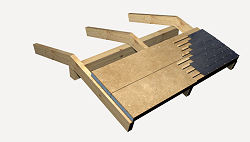 Panneau multicouche sur lattis structural (non compris dans ce prix)